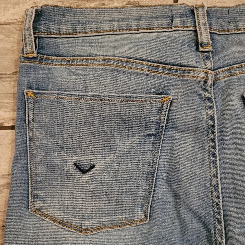 HUDSON jeans Women's 29 Barbara straight leg distressed medium blue wash casual - Picture 7 of 12